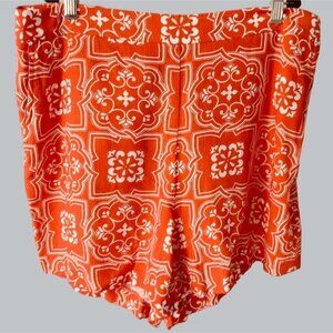 Ann Taylor Orange Patterned Women Shorts